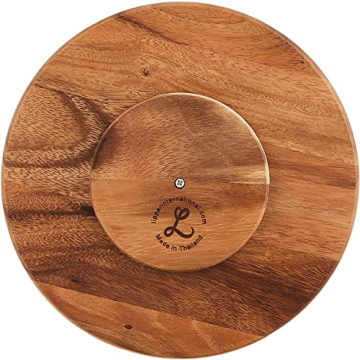 Elegant Acacia Wood 10 Inch Turntable for Home Organization