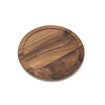 Elegant Acacia Wood 10 Inch Turntable for Home Organization