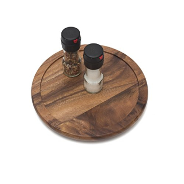 Elegant Acacia Wood 10 Inch Turntable for Home Organization