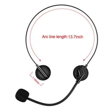 3 Pieces Toy Microphone Headset Costume Headpiece Microphone Rock Star Microphone Black Plastic Masquerade Headphone Makeup Props