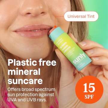 ATTITUDE Tinted Lip Balm with SPF 15, EWG Verified, Eco-Friendly and Vegan