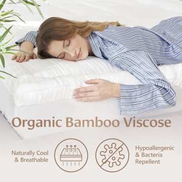 BELLE TERRE Bamboo Viscose Cooling Mattress Topper King Size