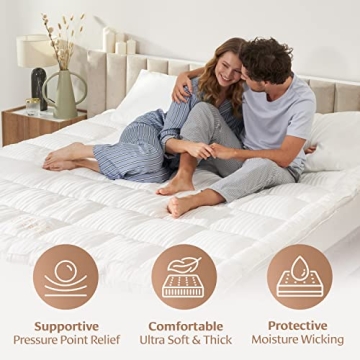 BELLE TERRE Bamboo Viscose Cooling Mattress Topper King Size