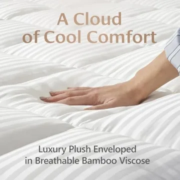 BELLE TERRE Bamboo Viscose Cooling Mattress Topper King Size