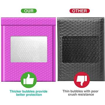 Metronic 8.5x12 Inch 20Pcs Bubble Mailers #2 Self Seal Adhesion Padded Envelopes Bulk Waterproof Shipping Bags for Mailing, Delivering,Packaging for Small Business,Light Purple (Inside Size: 8.5x11")