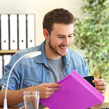 Metronic 8.5x12 Inch 20Pcs Bubble Mailers #2 Self Seal Adhesion Padded Envelopes Bulk Waterproof Shipping Bags for Mailing, Delivering,Packaging for Small Business,Light Purple (Inside Size: 8.5x11")