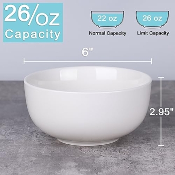 HOKELER Ceramic Cereal Bowls Set - Stylish & Durable