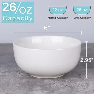 HOKELER Ceramic Cereal Bowls Set - Stylish & Durable