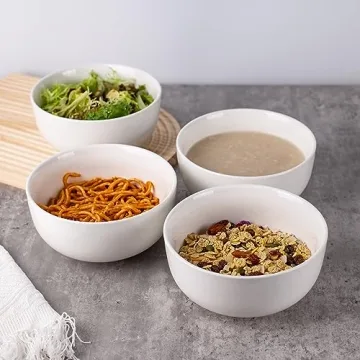 HOKELER Ceramic Cereal Bowls Set - Stylish & Durable