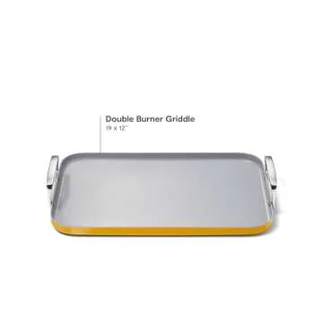 Caraway Double Burner Griddle - 19x12” Griddle Pan - Non-Stick Ceramic Coated - Non Toxic, PTFE & PFOA Free - Oven Safe & Compatible with All Stovetops - Marigold