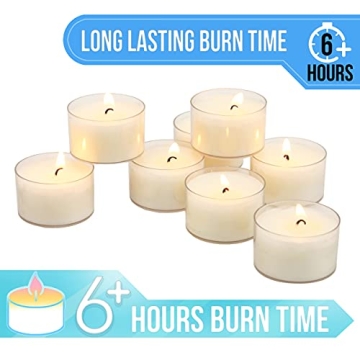48 Count Long Burning Tea Light Candles - Stonebriar