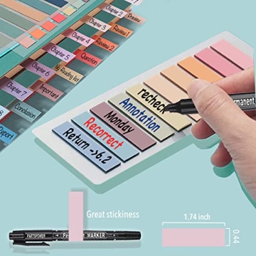 1200 Sheets Translucent Sticky Tabs for Easy Organization