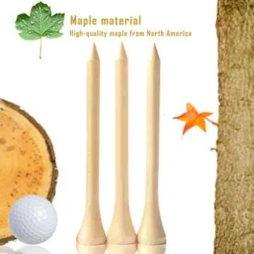 Dsenfurn 250 Pack Bamboo Golf Tees - Strong & Biodegradable