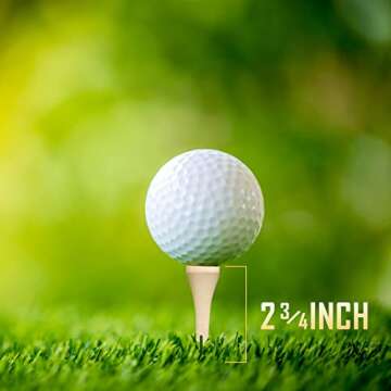 Dsenfurn 250 Pack Bamboo Golf Tees - Strong & Biodegradable