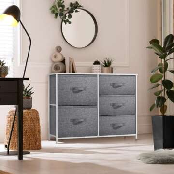 Sorbus Dresser with 5 Drawers - Stylish Storage Solution for Every Room