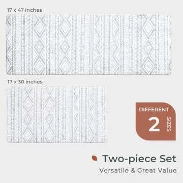 Stylish Anti-Fatigue Kitchen Mats Set for Comfort