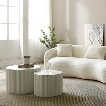 Luxury Set of 2 Nesting Coffee Tables for Living Room