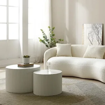 Luxury Set of 2 Nesting Coffee Tables for Living Room