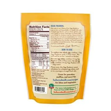 Bob's Red Mill GF Egg Replacer, 12 Ounce Bag (Pack of 1), Equals 34 Eggs/Bag, Gluten Free, Non-GMO, ...
