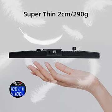 VILTROX LED Video Light kit, CRI95 3300K-5600K Bi-Color Dimmable Light Panel, with NP-F550 Battery