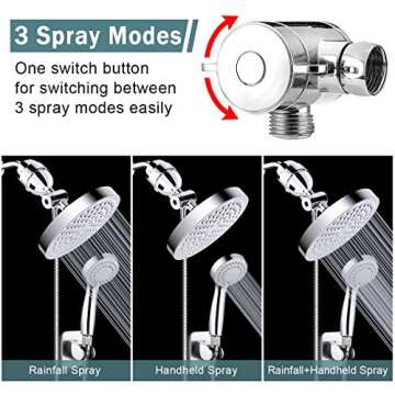 Taiker Filtered Shower Head, Luxury Chrome Plated High Pressure Handheld Shower Combo