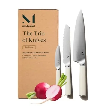 Material Kitchen Knife Set - Premium Japanese Steel Trio for Home Chefs