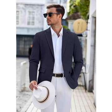 Stylish COOFANDY Men's Cotton Slim Fit Blazer Jacket
