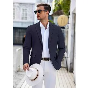 Stylish COOFANDY Men's Cotton Slim Fit Blazer Jacket