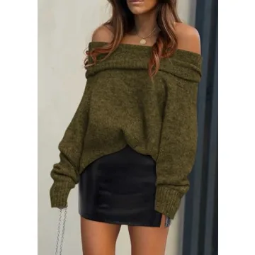 Versatile PRETTYGARDEN Women's Off-Shoulder Sweater