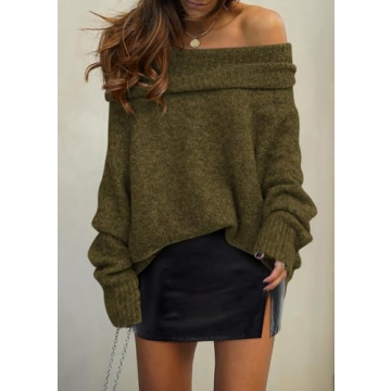 Versatile PRETTYGARDEN Women's Off-Shoulder Sweater