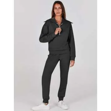 Trendy ANRABESS Women's 2 Piece Sweatshirt Set