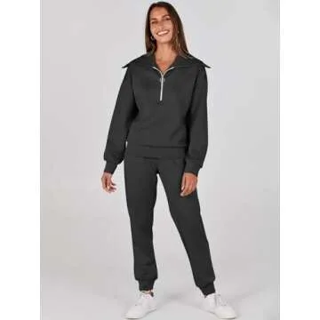 Trendy ANRABESS Women's 2 Piece Sweatshirt Set