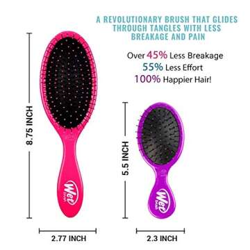 Wet Brush Hair Detangler Original and Mini Duo for All Hair Types