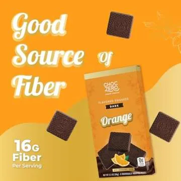 ChocZero Dark Chocolate Orange Squares, Vegan, Sugar Free, Gluten Free, Low Carb, 3.2 Ounce (Pack of 4)