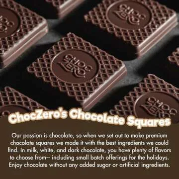 ChocZero Dark Chocolate Orange Squares, Vegan, Sugar Free, Gluten Free, Low Carb, 3.2 Ounce (Pack of 4)