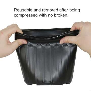 Niiiice 60-Pack 2 Gallon Flexible Plastic Plant Pots with 50Pcs Plant Labels - Perfect for Indoor & ...