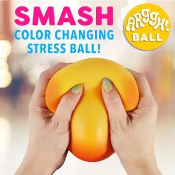 Power Your Fun Arggh Stress Ball - Color-Changing Fidget Toy for All Ages