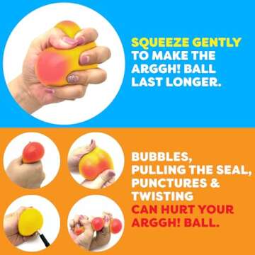 Power Your Fun Arggh Stress Ball - Color-Changing Relief Toy