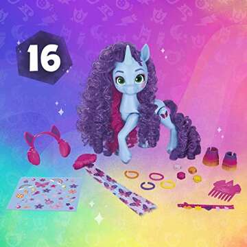 My Little Pony Toys Misty Brightdawn Style of The Day, 5-Inch Hair Styling Dolls, Toys for 5 Year Old Girls and Boys