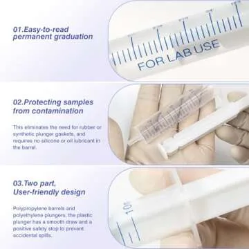12 Pack 10 ml Plastic Syringes for Labs and Crafts