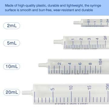 12 Pack 10 ml Plastic Syringes for Labs and Crafts
