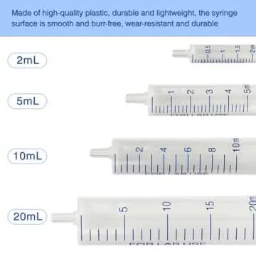 12 Pack 10 ml Plastic Syringes for Labs and Crafts