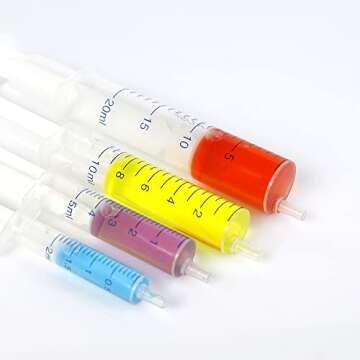 12 Pack 10 ml Plastic Syringes for Labs and Crafts
