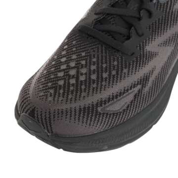 HOKA ONE ONE Men's Clifton 9 Sneaker, Black/Black, 7.5