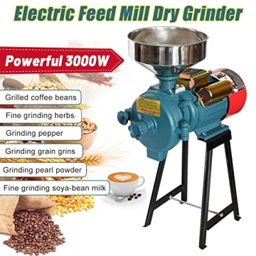 Electric Grain Grinder Mill - 3000W Efficient Grinding Power