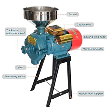 Electric Grain Grinder Mill - 3000W Efficient Grinding Power