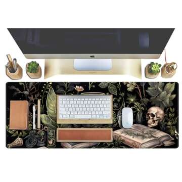 Dark Academia XL Desk Pad - Elegant Mouse Pad Décor