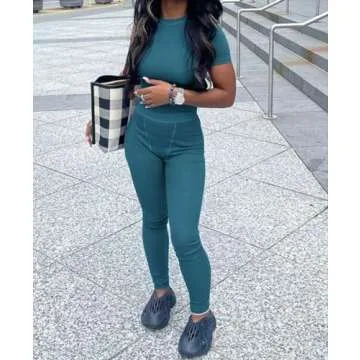 ZFLM Casual Workout Two Piece Outfits for Women