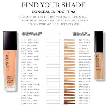 Lancôme Teint Idole Ultra Wear All Over Full Coverage Concealer - Natural Matte Finish & Lightweight Under Eye Concealer - Up To 24H Wear - 260 Bisque Neutral