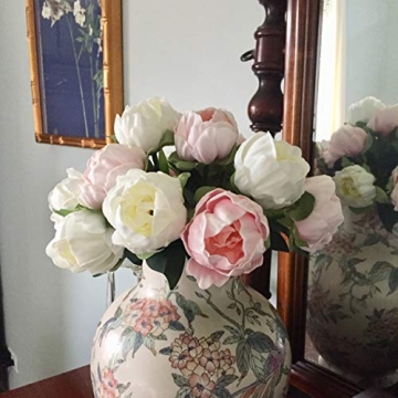 Meide Group USA 14" Real Touch Peony Bunch for Home Decor